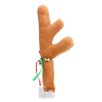 HKM-934867 Khaki Flannel Christmas Antlers Car Decorations - 44 x 14 cm