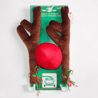 HKM-934867 Khaki Flannel Christmas Antlers Car Decorations - 44 x 14 cm