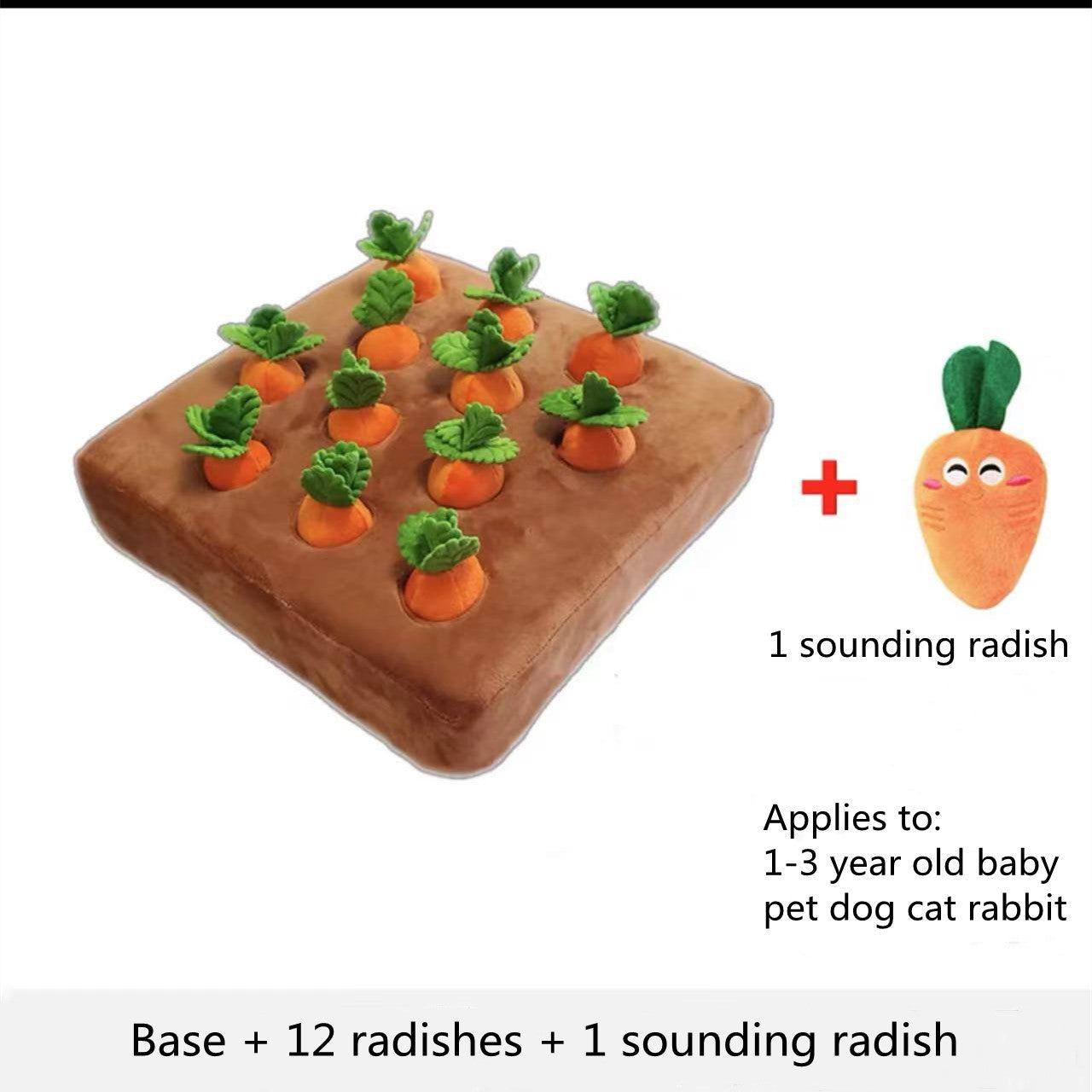 HKM-934867 Pet Dog Toys Carrot Plush Toy Vegetable Chew Toy For Dogs Snuffle Mat For Dogs Cats Durable Chew Puppy Toy Dogs Accessories