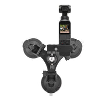 HKM-934995 Adjustable Suction Cup Camera Stabilizer Accessory with 1+4 Inch Screw Adapter, Black