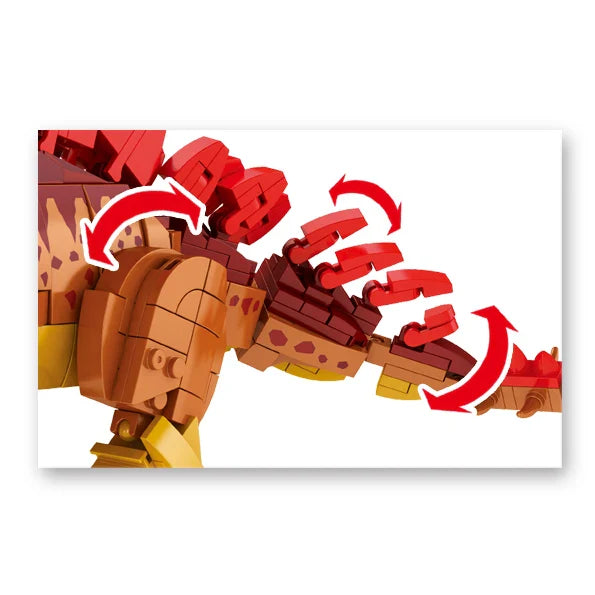 HKM-934995 Stegosaurus Dinosaur Building Blocks Set for Kids - Educational Construction Toy for Ages 6 and Up