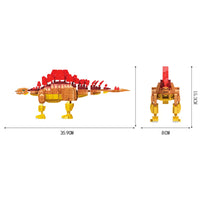 HKM-934995 Stegosaurus Dinosaur Building Blocks Set for Kids - Educational Construction Toy for Ages 6 and Up