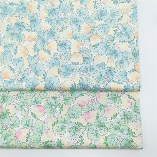 HKM-935251 Cotton Twill Fabric for Home Decor and Bedding - 1.6m Wide, Green & Blue Options