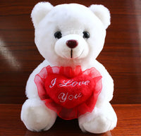 HKM-935251 Glow-in-the-Dark Plush Teddy Bear - 22cm LED Light-Up Stuffed Animal for Kids and Adults