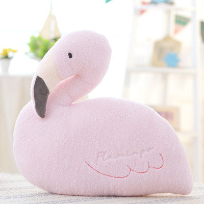 HKM-935315 Flamingo Plush Cushion with Cartoon Design for Kids' Rooms and Living Spaces
