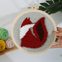 HKM-935507 Handmade Embroidery Material Kit for Beginners - Cute Animal Designs and Tutorial