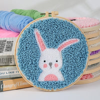 HKM-935507 Handmade Embroidery Material Kit for Beginners - Cute Animal Designs and Tutorial