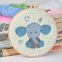 HKM-935507 Handmade Embroidery Material Kit for Beginners - Cute Animal Designs and Tutorial