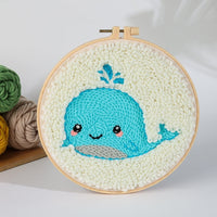 HKM-935507 Handmade Embroidery Material Kit for Beginners - Cute Animal Designs and Tutorial