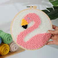 HKM-935507 Handmade Embroidery Material Kit for Beginners - Cute Animal Designs and Tutorial