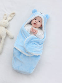 HKM-935571 Soft Flannel Newborn Baby Swaddling Quilt Blanket - Animal and Cartoon Patterns