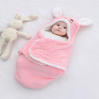 HKM-935571 Soft Flannel Newborn Baby Swaddling Quilt Blanket - Animal and Cartoon Patterns