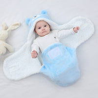 HKM-935571 Soft Flannel Newborn Baby Swaddling Quilt Blanket - Animal and Cartoon Patterns