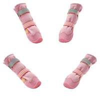 HKM-935571 Waterproof Non-Slip Dog Shoes for Medium to Large Breeds - Black and Pink Options Available