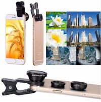 HKM-935635 12X Telephoto Mobile Lens with Wide Angle and Macro - Fisheye Attachment and Selfie Stick