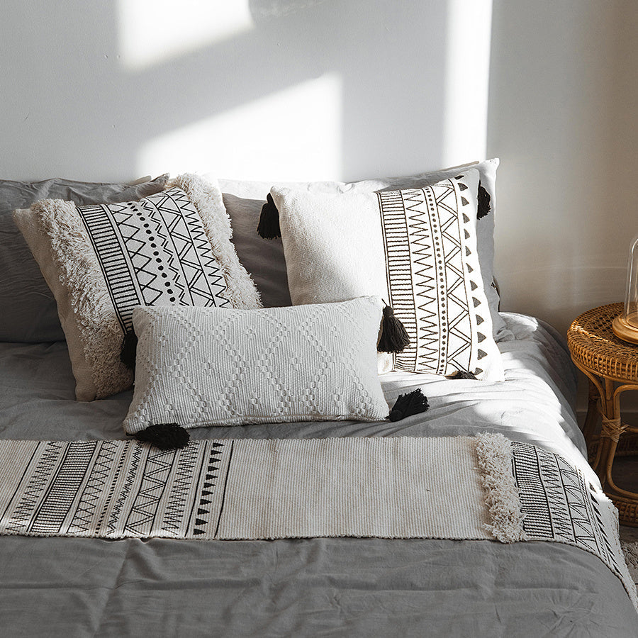 HKM-935635 Cotton and Linen Blend Siesta Pillowcase for Home, Office, and Travel