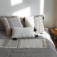 HKM-935635 Cotton and Linen Blend Siesta Pillowcase for Home, Office, and Travel
