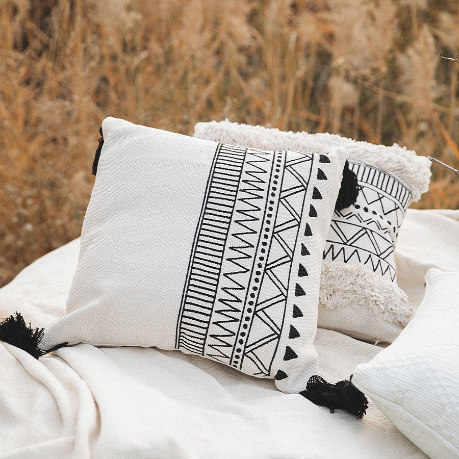 HKM-935635 Cotton and Linen Blend Siesta Pillowcase for Home, Office, and Travel