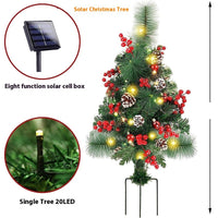 HKM-935699 Christmas Solar-Powered Tree Decoration with Floor Outlet for Courtyard & Lawn Use