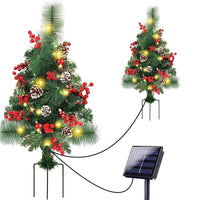 HKM-935699 Christmas Solar-Powered Tree Decoration with Floor Outlet for Courtyard & Lawn Use