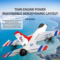 HKM-935827 Remote Control Glider Plane Toy 2.4G 2CH Outdoor Aircraft for Kids Ages 14+