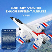 HKM-935827 Remote Control Glider Plane Toy 2.4G 2CH Outdoor Aircraft for Kids Ages 14+