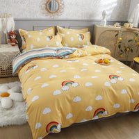 HKM-935891 Pure Cotton Brushed Four-Piece Bedding Set in Various Sizes