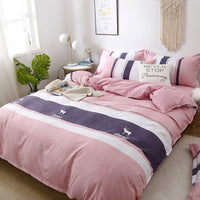HKM-935891 Pure Cotton Brushed Four-Piece Bedding Set in Various Sizes