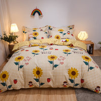 HKM-935891 Pure Cotton Brushed Four-Piece Bedding Set in Various Sizes