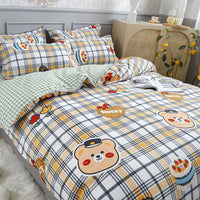HKM-935891 Pure Cotton Brushed Four-Piece Bedding Set in Various Sizes