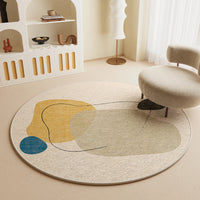 HKM-935955 Simple Round Carpet Study Swivel Chair Absorbent Wear-resistant Skid Resistance Blanket