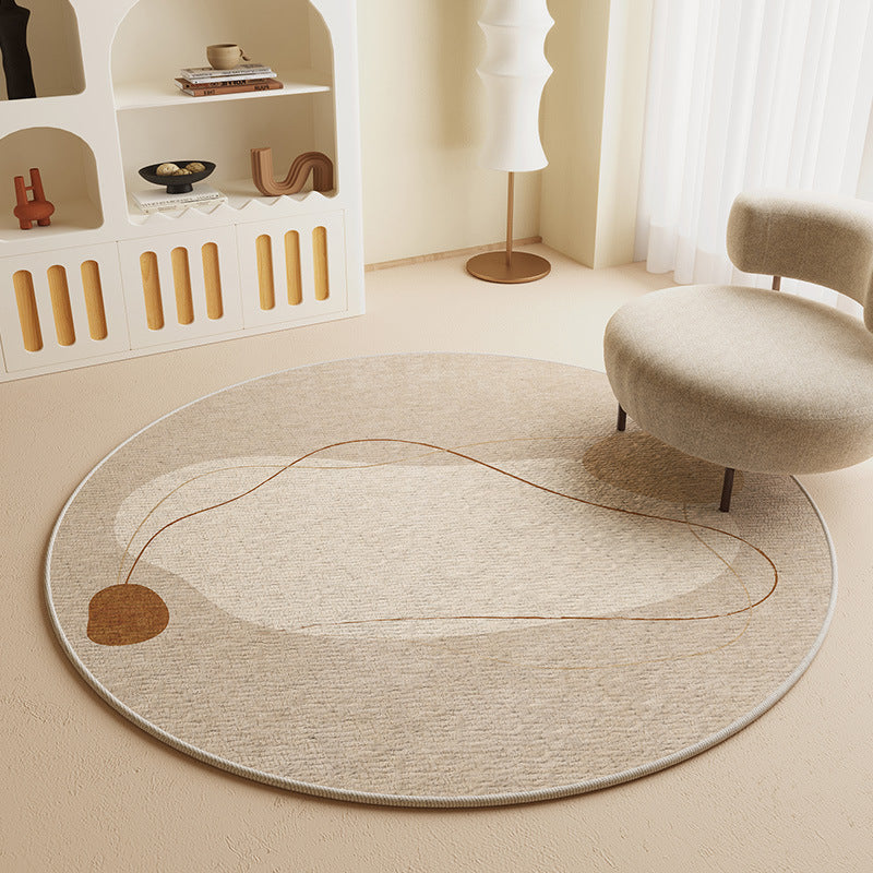 HKM-935955 Simple Round Carpet Study Swivel Chair Absorbent Wear-resistant Skid Resistance Blanket