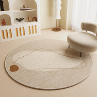 HKM-935955 Simple Round Carpet Study Swivel Chair Absorbent Wear-resistant Skid Resistance Blanket