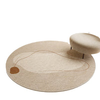 HKM-935955 Simple Round Carpet Study Swivel Chair Absorbent Wear-resistant Skid Resistance Blanket