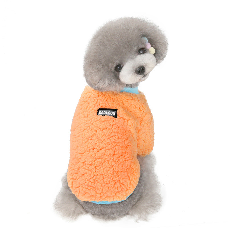 HKM-936019 Cozy Candy Fleece Pet Clothes for Dogs in Autumn and Winter - Five Color Options Available