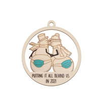 HKM-936019 Wooden Christmas Tree with Hangable Ornaments, 8x8cm, Available in Multiple Styles