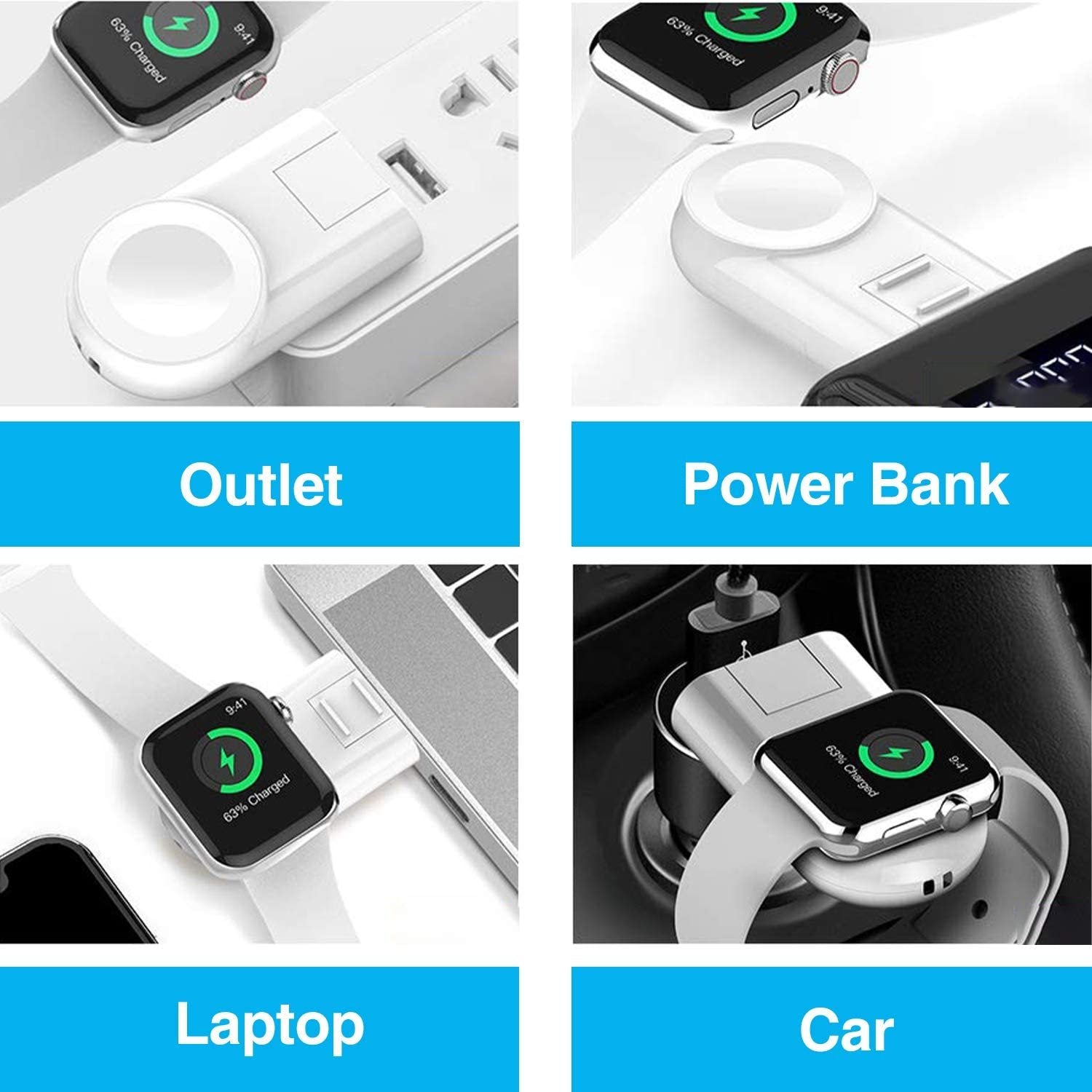 HKM-936083 2-in-1 Wireless Charger for Apple Watch and iPhone - Fast Charging, Compact Design