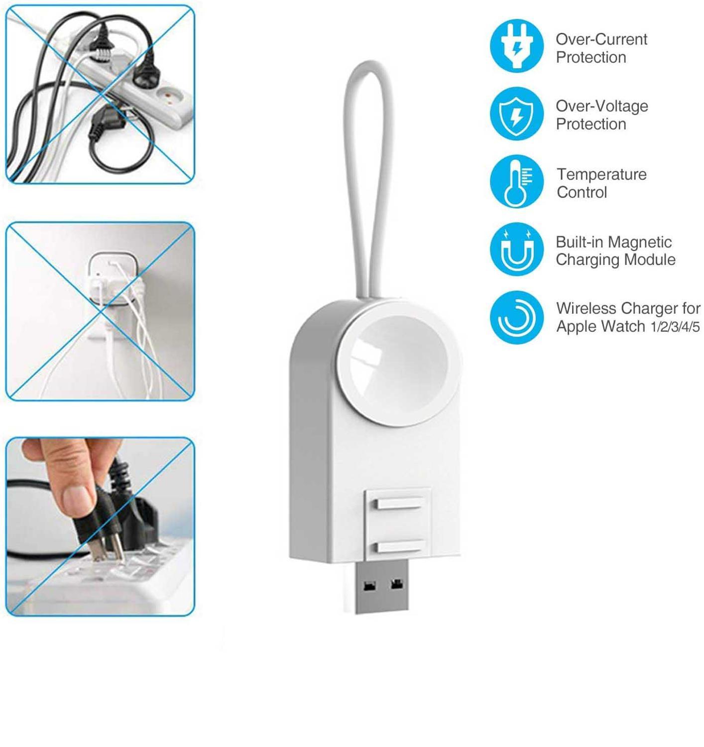HKM-936083 2-in-1 Wireless Charger for Apple Watch and iPhone - Fast Charging, Compact Design