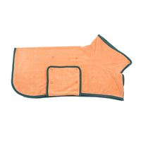 HKM-936083 Super Absorbent Microfiber Pet Bathrobe with Adjustable Neck Strap for Quick Drying