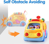 HKM-936211 Educational Baby Bus with Animal Blocks - Musical Learning Toy for Infants and Toddlers