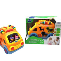 HKM-936211 Educational Baby Bus with Animal Blocks - Musical Learning Toy for Infants and Toddlers