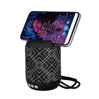 HKM-936275 Portable Mini Bluetooth Speaker with Fabric Design, Waterproof, Card Insertion, and 6-Hour Battery Life