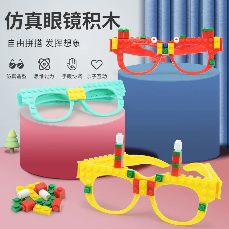 KTX-936403 Creative DIY Building Block Glasses for Kids - Educational Toy Set