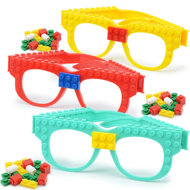 KTX-936403 Creative DIY Building Block Glasses for Kids - Educational Toy Set