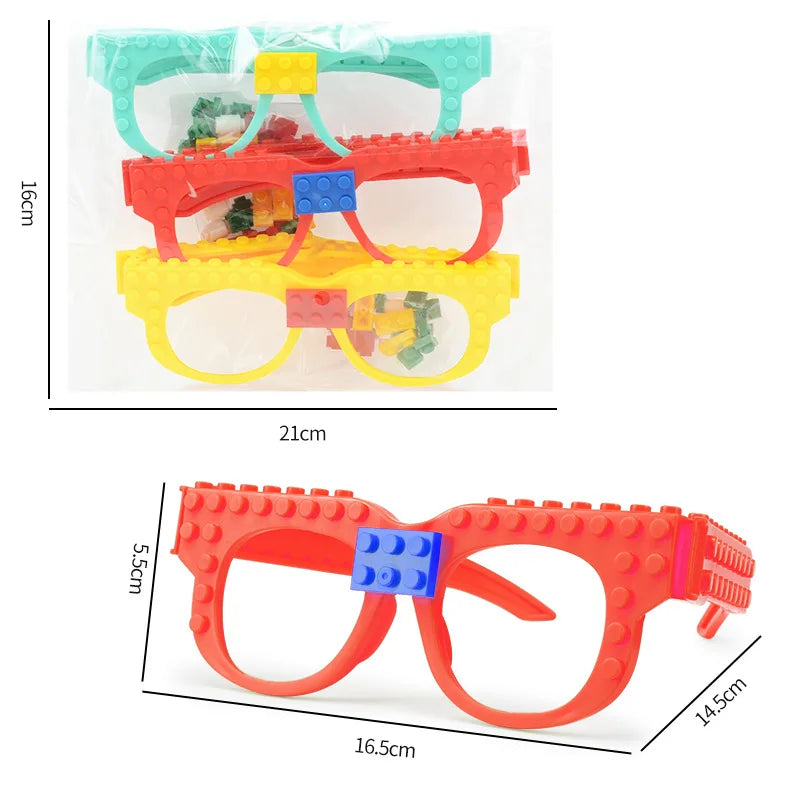 KTX-936403 Creative DIY Building Block Glasses for Kids - Educational Toy Set