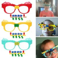 HKM-936403 Creative DIY Building Block Glasses for Kids - Educational Toy Set