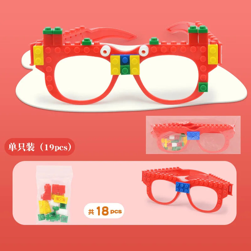 KTX-936403 Creative DIY Building Block Glasses for Kids - Educational Toy Set