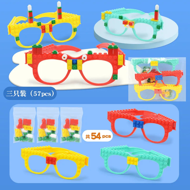 KTX-936403 Creative DIY Building Block Glasses for Kids - Educational Toy Set