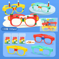 HKM-936403 Creative DIY Building Block Glasses for Kids - Educational Toy Set
