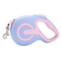 HKM-936403 Reflective Automatic Shrink Coated Dog Hand Holding Rope in Blue, White, Green, and Black